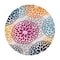 World Rug Gallery Modern Floral Circles Design 6'6'' Round Multi Area Rug 9099MULTI6RND - alternate 1